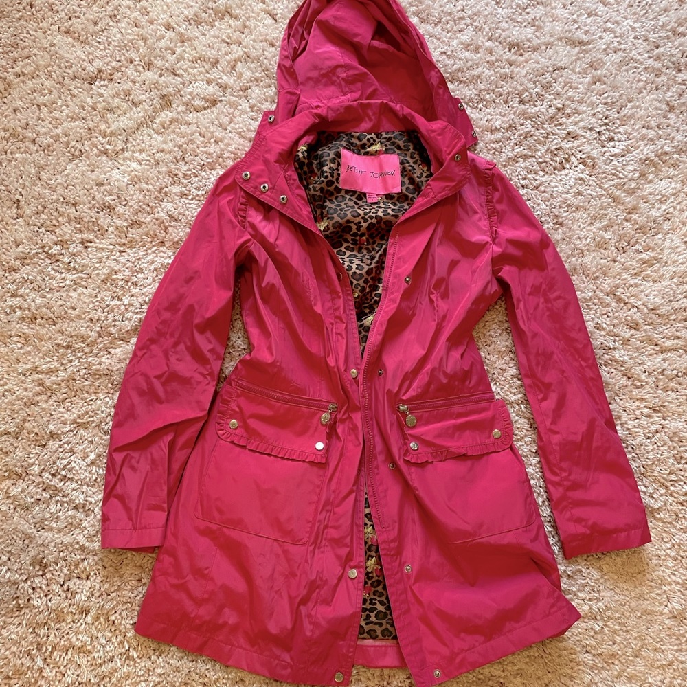 Betsey Johnson Ruffled Raincoat
